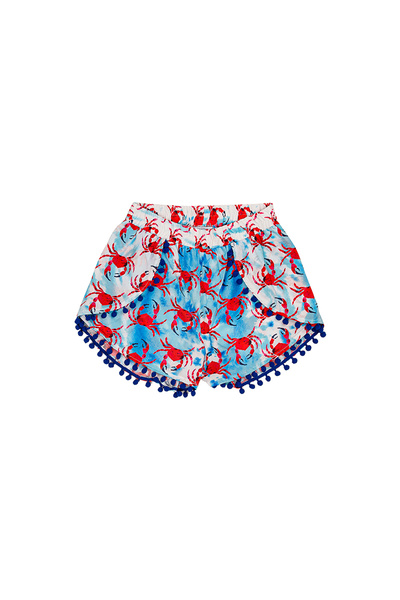 ANEMOSS Crab Patterned Mini Shorts