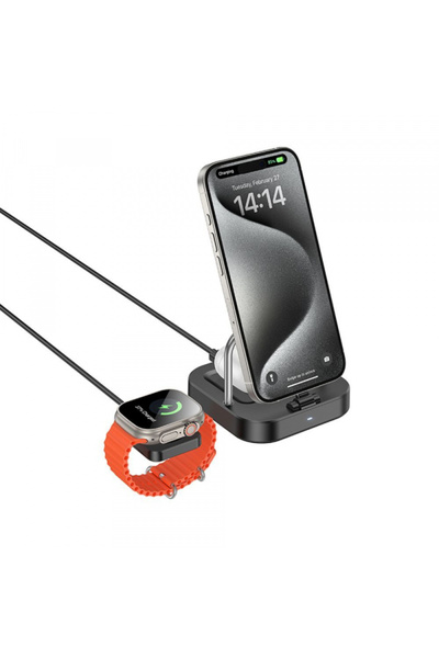 Hoco Incarcator Retea Wireless CQ16A 3in1, 15W, 1.67A, Negru