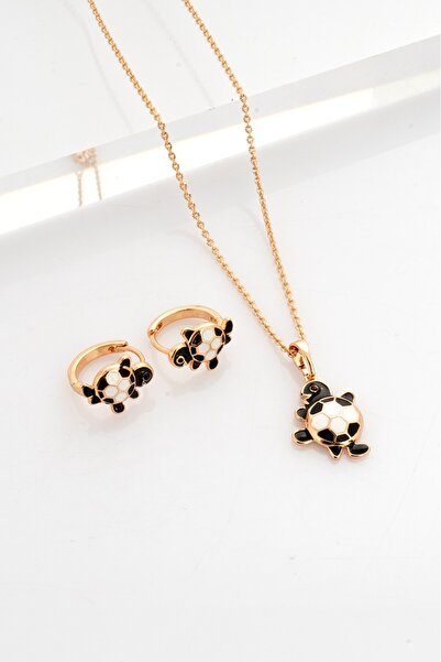 UKHWD SUPPLY 316L Steel Turtle Necklace and Earring Set Ka5009Ks