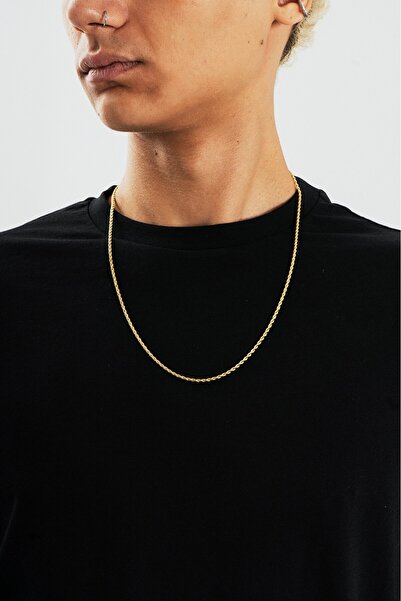 UKHWD SUPPLY 2mm Rope Chain Rope Steel Chain Necklace Ka1015Al