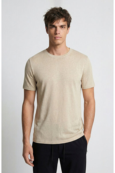 Network Bej Basic T-shirt