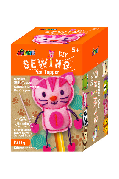 AVENİR Kit de cusut DIY - Decorație pentru vârful creionului - Pisicuță