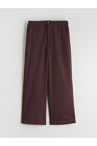 LC Waikiki Nevavm Lcw Kids Girls' Pants with Elastic Waist in Plum Color