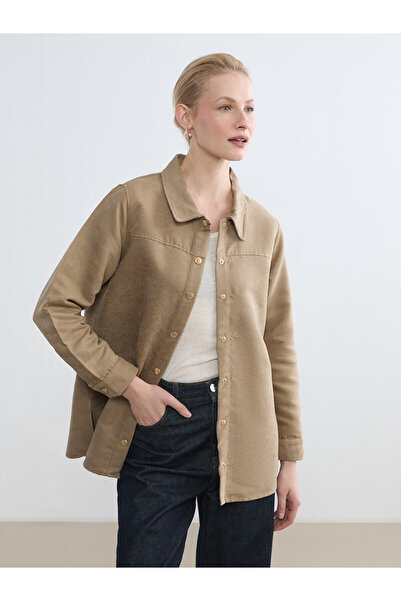 LC Waikiki Two Mt Shop Quality Women's Suede Look Shirt