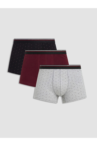 LC Waikiki NEVAVM Ανδρικά Μποξεράκια Standard Fit με Διαφορά, Σετ 3 τεμαχίων