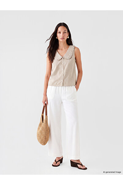 LC Waikiki Alita city women's wide leg pants with elastic waistband - the ali...