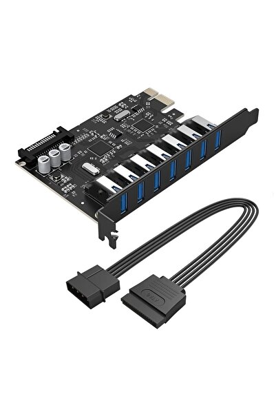 Choice بطاقة Orico PVU3-7U-V1 ORICO SuperSpeed ذات 7 منافذ USB 3.0 PCI-E Expr...