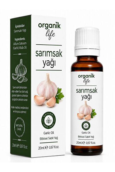 ORGANİK LİFE Sarımsak Yağı 20 ml - Saç ve Sakal Köklerini Besleyici Bakım Yağı