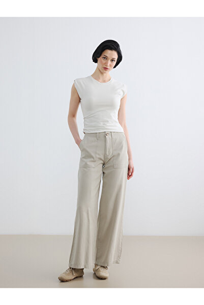 LC Waikiki Nevavm High Waist Wideleg Women's Jean Trousers with a Difference