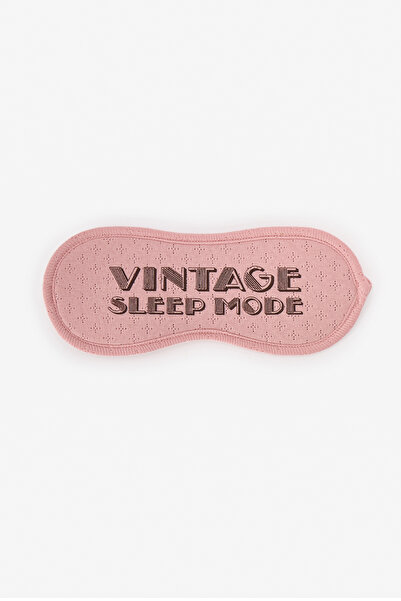 Penti Pembe Sleep Mode Slogan Desenli Uyku Gözlüğü
