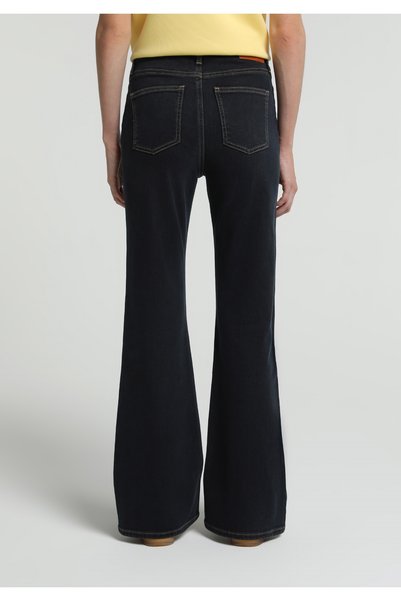Colin's Pantaloni din denim albastru-negru, croială evazată, pentru femei