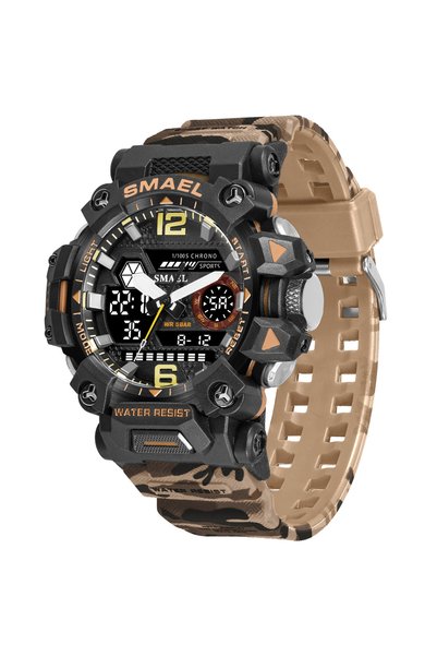 Choice7 KHAKI-2 SMAEL 8072 Men's Analog Digital Dual Display Sport Watch - 50...
