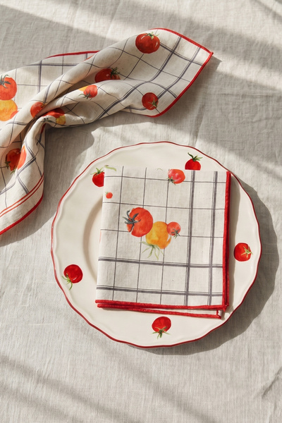 Rakle X Bengi Kurtcebe Pomodoro 2-Pack Napkins 45X45 cm
