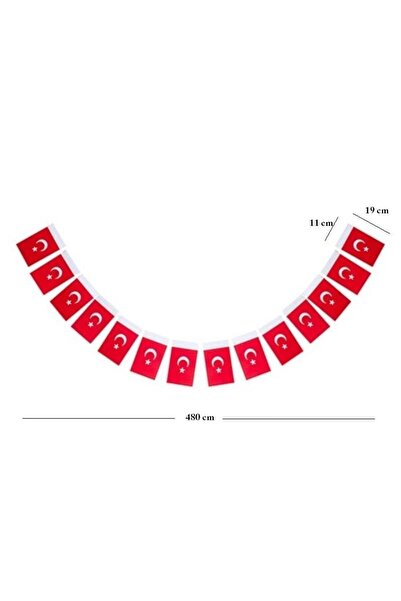 Buket Bayrakçılık Turska zastava, sa žicama, papirna, velika, 480cm - 11cm x ...