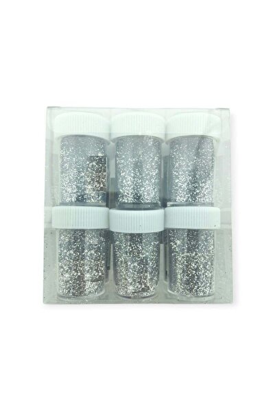 Mas Mileo Powder Glitter - Single Color Silver Tube 8Gr X 12 Pack 1897