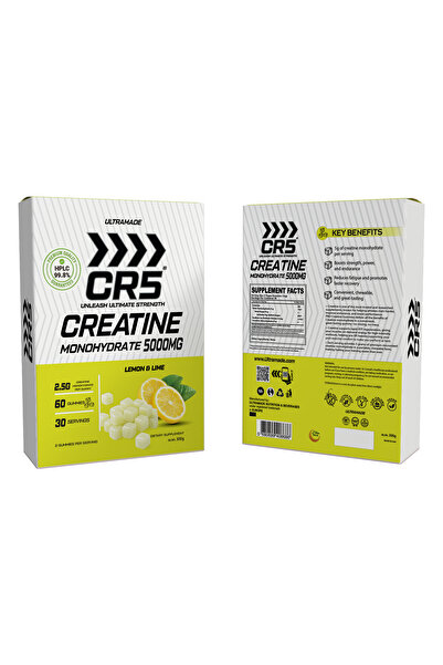 C5 CR5 Creatine Gummies 5000mg - Lemon & Lime Flavor - 5g Per Serving, 99.8% Purity, 60 Gummies (30 Ser