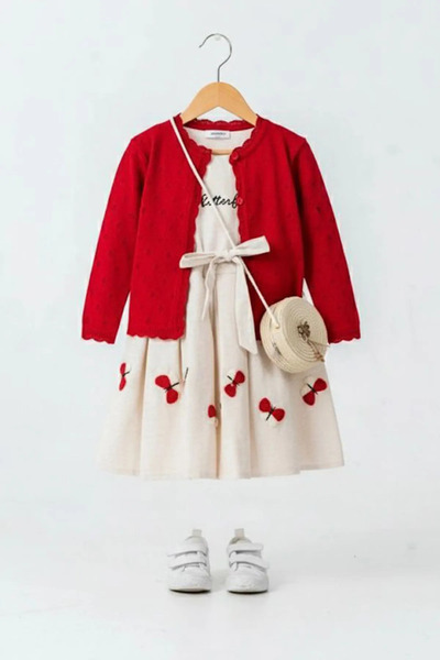 Minigimin Cicileri Miniğimin Cicileri Butterfly Embroidered Detail Bag Dress ...