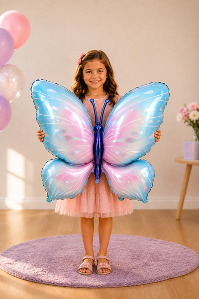 Baloncu Nene Foil Balloon Large Butterfly Foil Balloon Party Birthday Decorat...