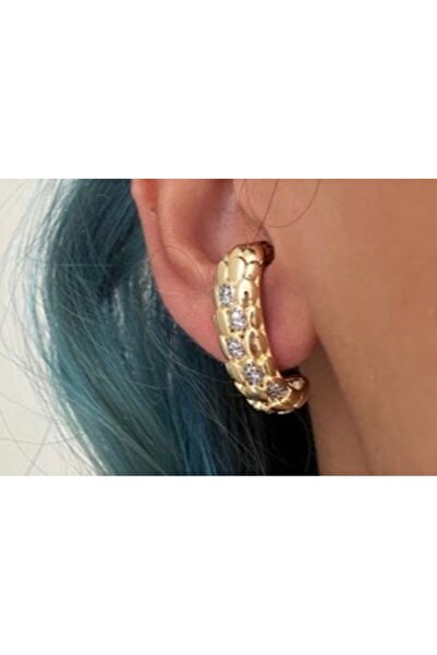 Merishe Jewerly أقراط من الفولاذ المقاوم للصدأ مرصعة بحجر الزركون الفاخر بالل...