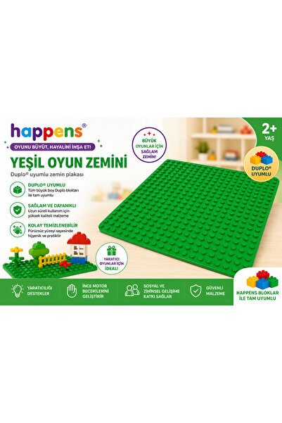 HAPPENS 10460 dublo yeşil Plaka (Zemin) - dublo yeşil Zemin 10460 - 25cmx25cm ebatlarında