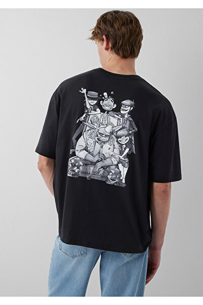 Mavi Gorillaz Baskılı Tişört Oversize / Geniş Kesim 0620171-900