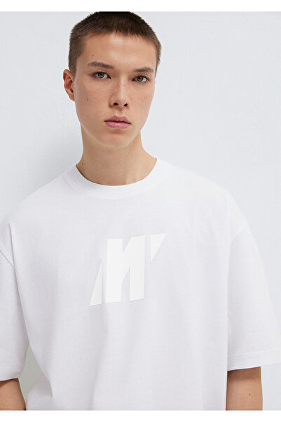 Mavi Pro Printed White T-Shirt Relaxed Fit / Comfortable Cut 0613447-620