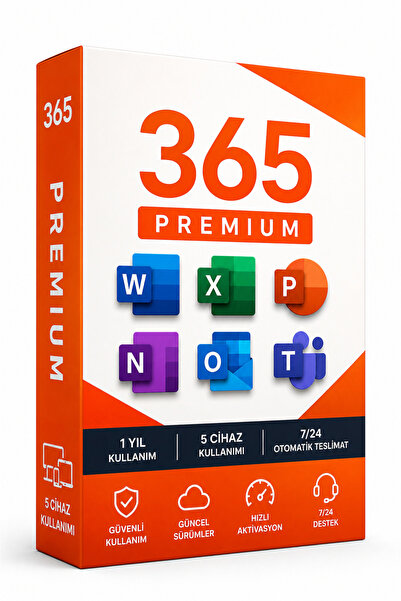 Steam Office365 Premium 5 Cihazda Kullanım - Windows10 ve 11, MacBook, Tablet...