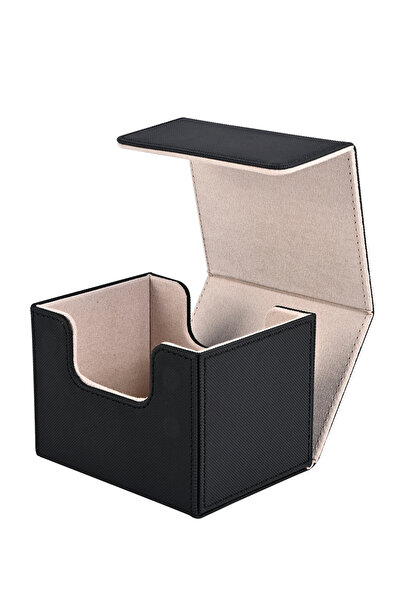 Choice5 Black-Gold Card Deck Box, Card Storage Box Fits 100 Single Sleeved Ca...