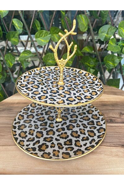 GÜRCÜGLASS Leopard Pattern Two-Layer Sugar Bowl