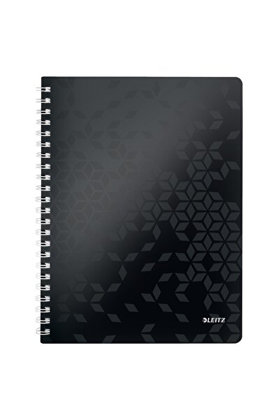Leitz Caiet de birou WOW, PP, certificat FSC, A4, 80 de coli, spirală, dictan...