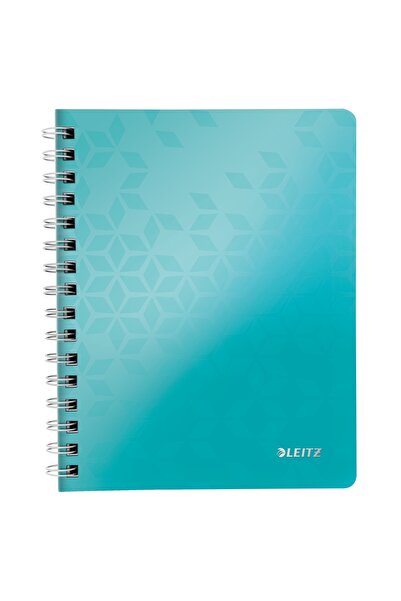 Leitz Caiet de birou WOW, PP, certificat FSC, A5, 80 de foi, cu spirală, dict...
