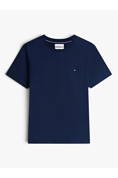 Tommy Hilfiger Erkek Slim Fit Yuvarlak Yakalı Kısa Kollu Esnek Kumaş Lacivert...