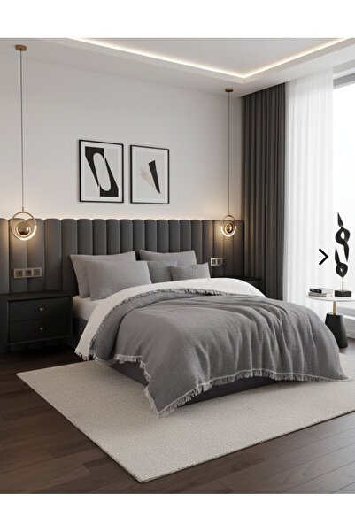 Nilyso Home 4 Layer Muslin Bedspread 220X230 cm Double Size, Reversible, Ligh...