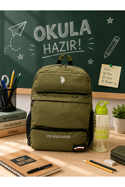 U.S. Polo Assn. يو اس بولو. أسن. مجموعة حقائب مدرسية للجنسين PLSET2404816
