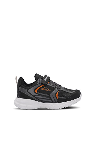 Slazenger حذاء رياضي للأطفال من كيندال باللون الأسود / الرمادي الداكن