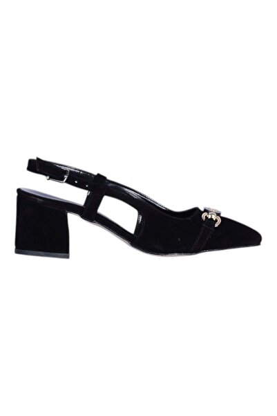 moda ayakkabım Ayışığı 2811 5cm Slingback Matte Women's Heeled Shoes