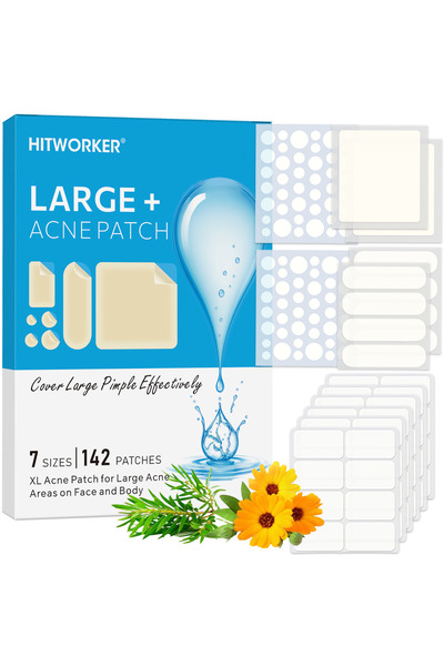 Choice 142PCS Hydrogel acne patches, 142 pieces per box, deep-cleansing acne ...