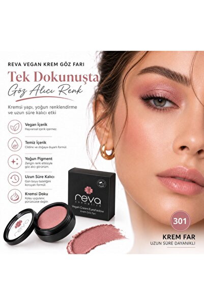 REVA Vegan Cream Eye Shadow - No. 301 |   Clean Content, Long-Lasting & Mono ...