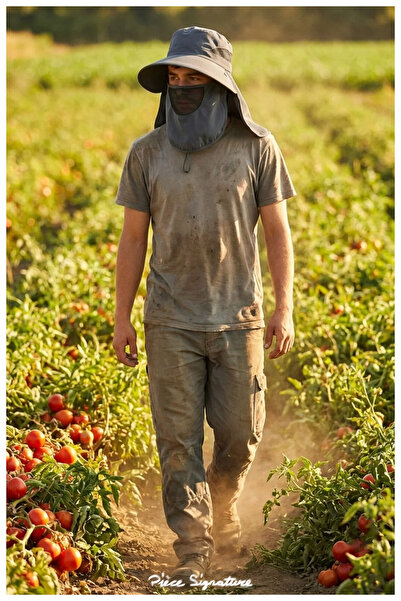 PIECE SIGNATURE Face and Neck Protected, Hiking, Safari and Fishing Hat (Unisex)