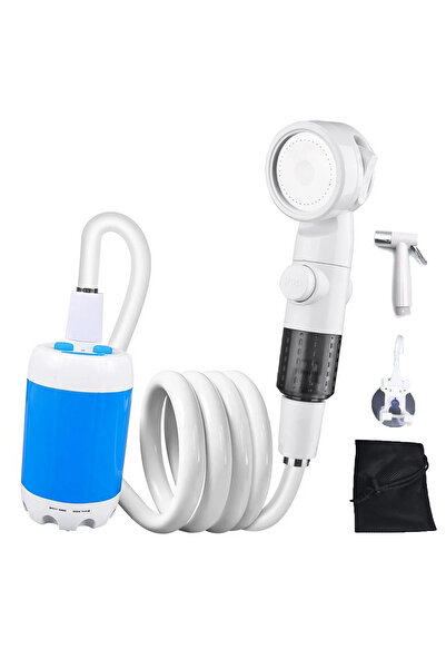 Choice WHITE Portable Rechargeable Outdoor Shower Handheld Compact Design Gen...