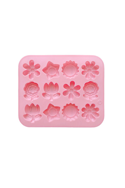 Choice 011pink 1pc Mini 12 cavity 6 small flower shaped candy chocolate cooki...