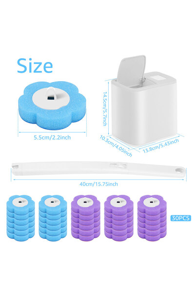 Choice White 30 Brush Head New Toilet Brush Disposable Replacement Head Clean...
