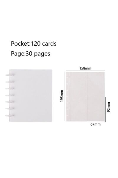 Choice White-30 pages Kpop Photo Album New INS Multi-pockets Loose-leaf Binde...
