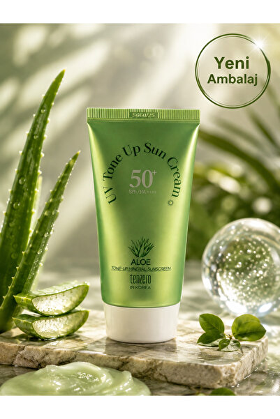TENZERO Aloe Vera Sun Cream UV Tone Up Aydınlatıcı Güneş Kremi Spf 46 Pa+++ 70 g