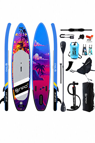 NPO Sunset Palm 320x81x15cm Şişme Premium SUP Paddle Board 148kg Kürek Pompa ...