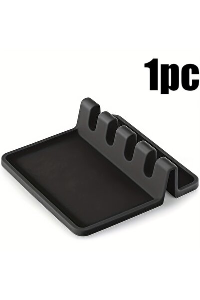 Choice 1pc Black Silicone Tableware Drying Kitchen Utensil Rack Rest Holders ...
