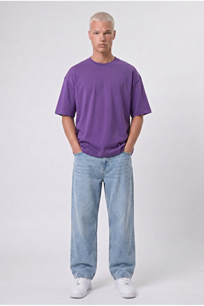 Respire Men's Basic Oversize T-Shirt Purple
