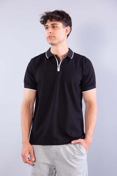Mckanzie V7055 Polo Collar Zippered T-Shirt