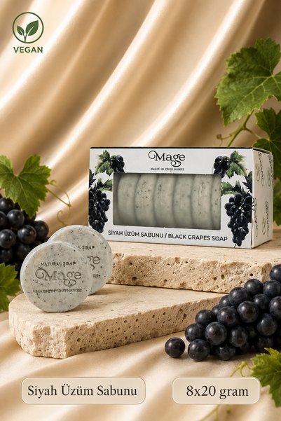 Mage Cosmetics Mage Natural Black Grape Soap Set of 8 20 Grams X 8 Pieces in a Gift Box in One Box