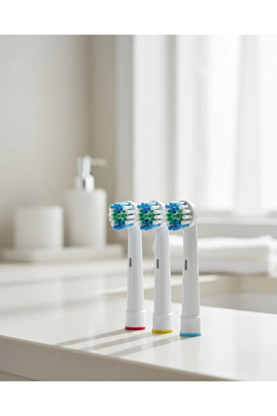 ALFA AKSESUAR 03 Soft Bristled Electric Toothbrush Replacement Heads Set of 4